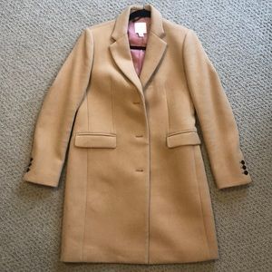J Crew camel wool blend coat sz 2